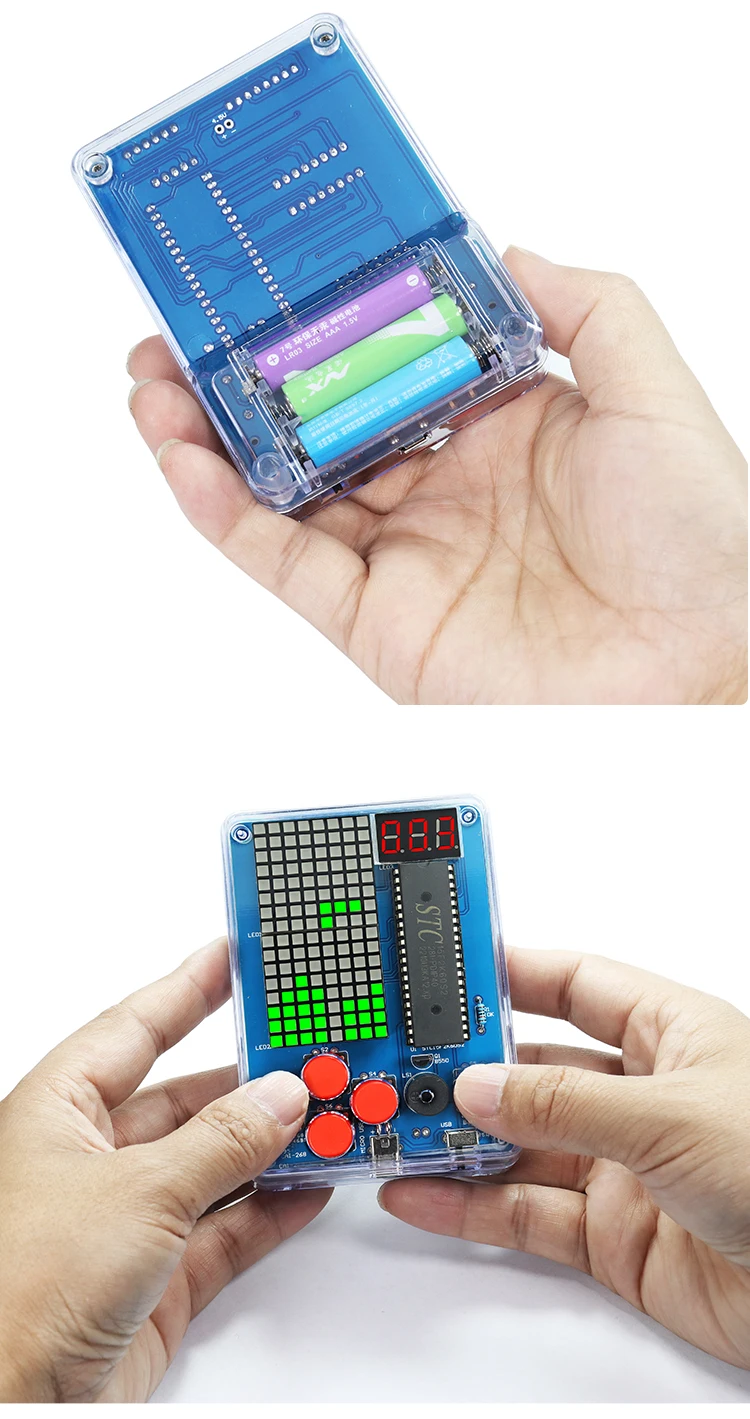DIY Electronic Kit Game Retro Classic Making Snake Plane Racing Mini Pixel Game Console Electronic Component Soldering Assembly