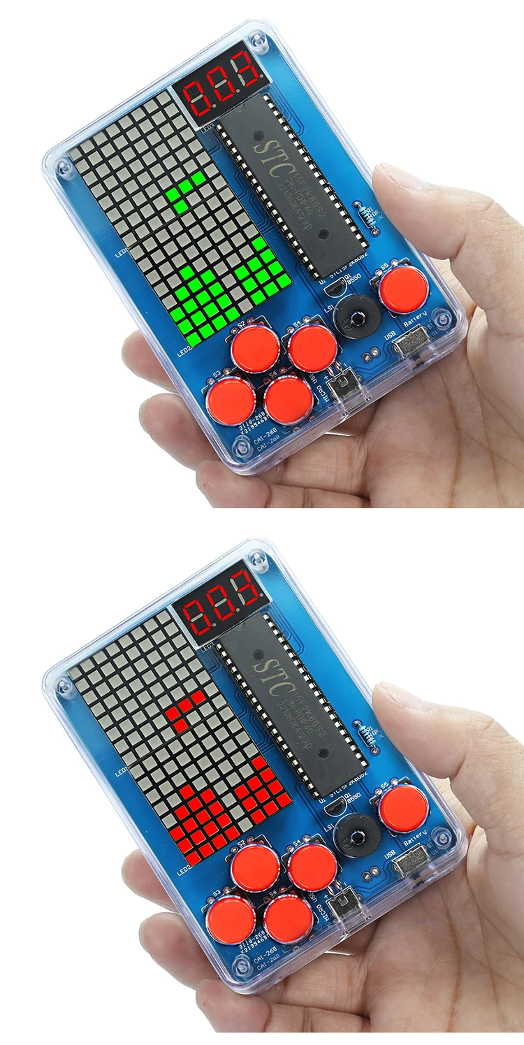 DIY Electronic Kit Game Retro Classic Making Snake Plane Racing Mini Pixel Game Console Electronic Component Soldering Assembly