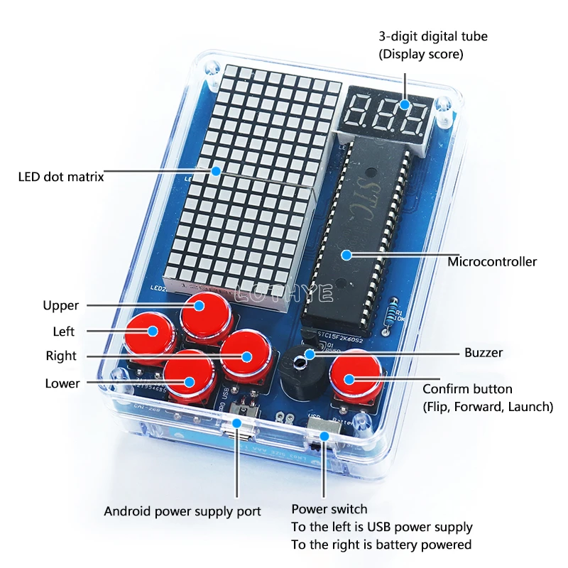 DIY Electronic Kit Game Retro Classic Making Snake Plane Racing Mini Pixel Game Console Electronic Component Soldering Assembly