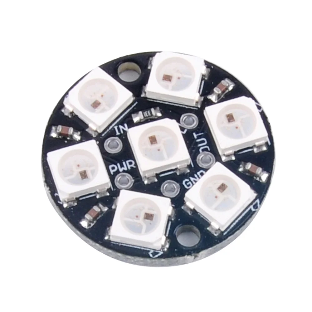 WS2812 RGB LED Ring 7/12/16/24 Bits 5050 RGB LED Ring Lamp Light with Integrated Drivers for Arduino DIY Kit