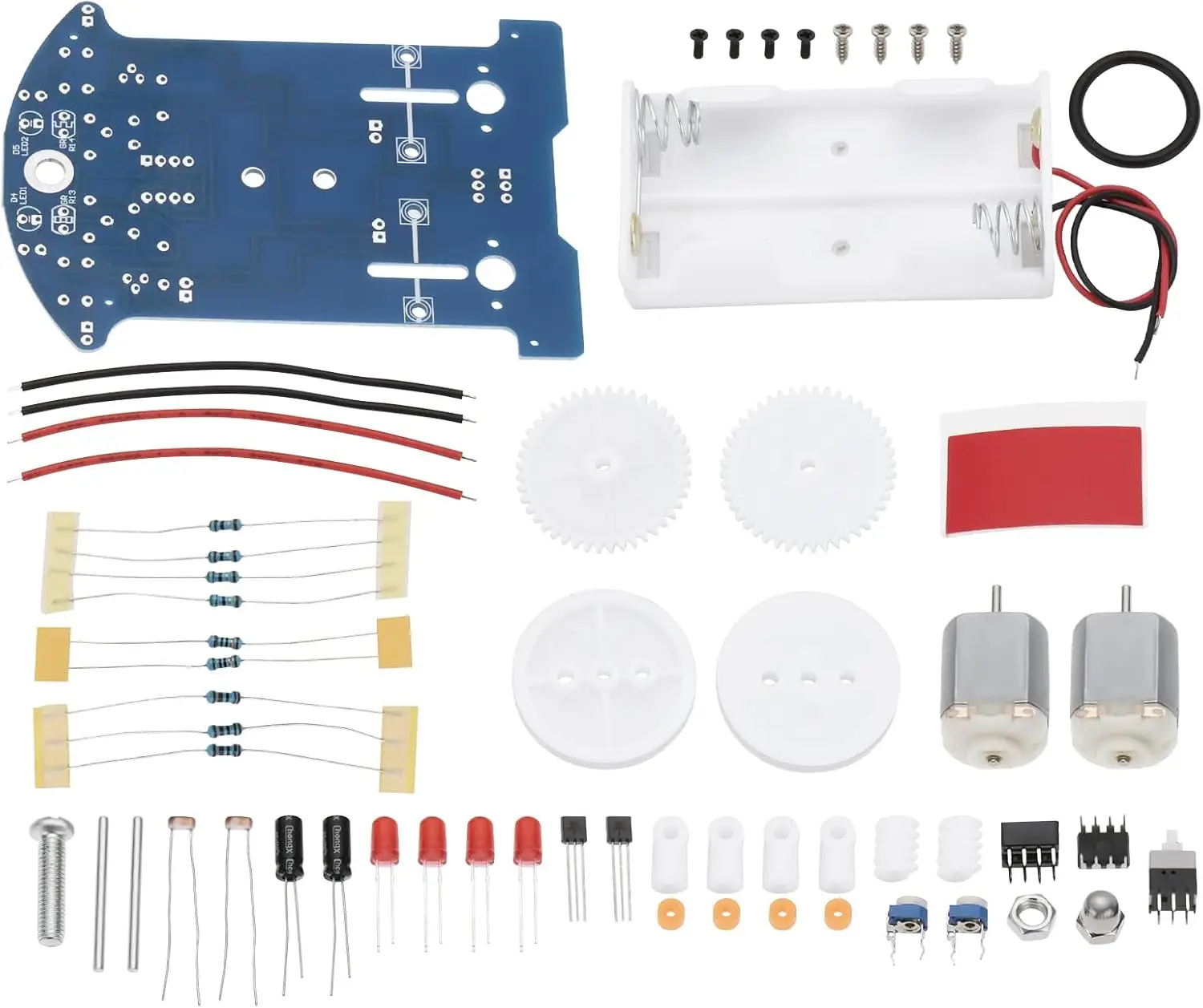 Electronic DIY Kit D2-5 Intelligent Tracking Line Car Tt Motor Assembly Smart Patrol Automobile Parts New 2025 for Arrival High