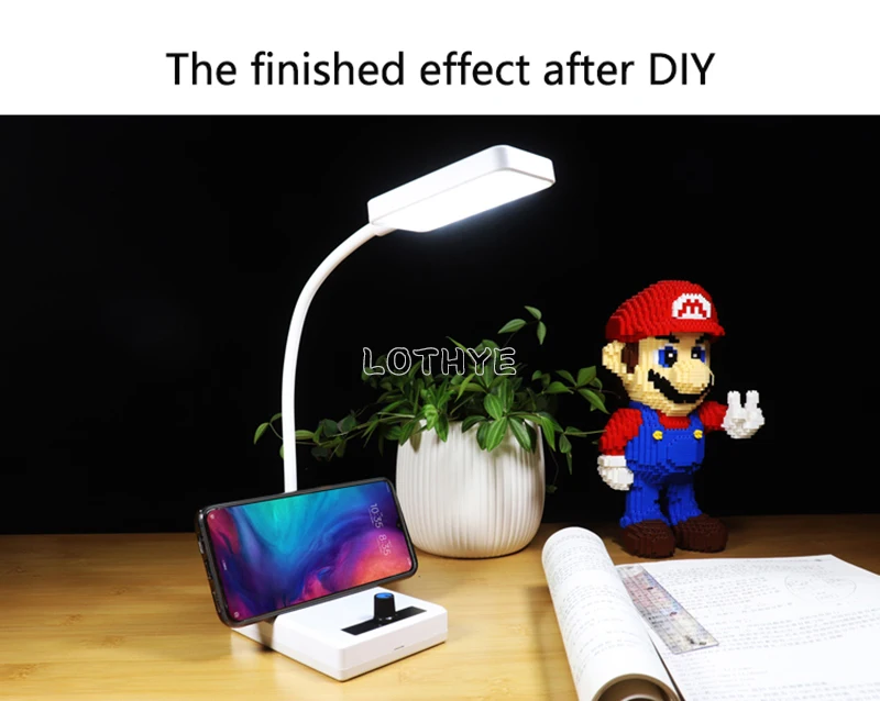 DIY Electronic Kit NE555 LED Dimming Table Lamp Kit PWM Circuit DIY Soldering Assembly 8.5W 5V 2A With Switch Potentiometer