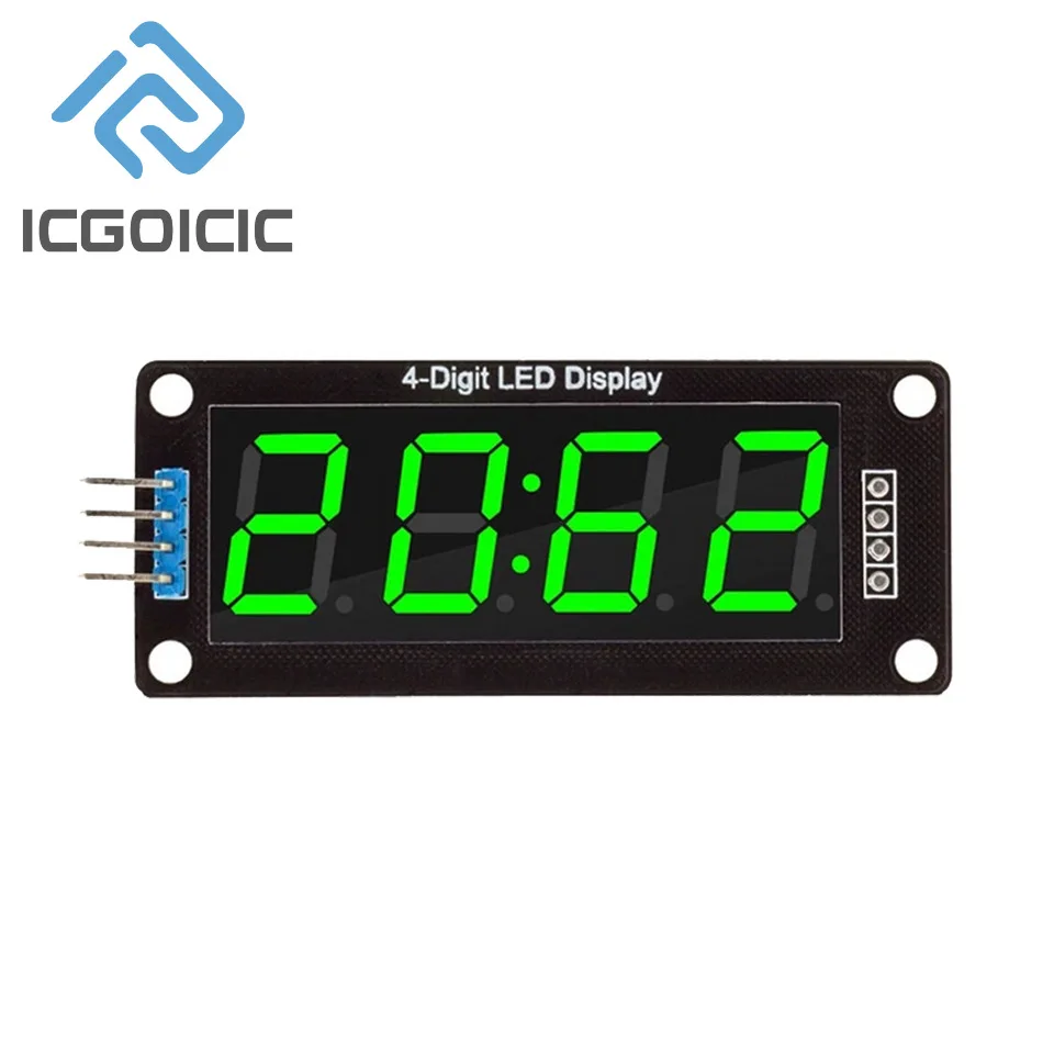 TM1637 4-Digit 7-Segment LED Display Module with Colon 0.56" for Arduino Clock Timer