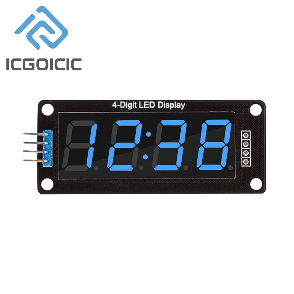 TM1637 4-Digit 7-Segment LED Display Module with Colon 0.56" for Arduino Clock Timer