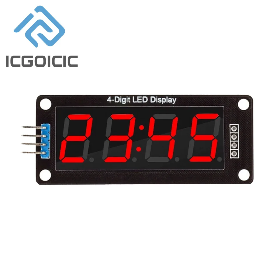 TM1637 4-Digit 7-Segment LED Display Module with Colon 0.56" for Arduino Clock Timer