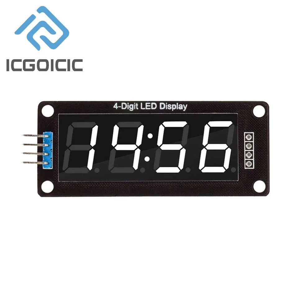 TM1637 4-Digit 7-Segment LED Display Module with Colon 0.56" for Arduino Clock Timer