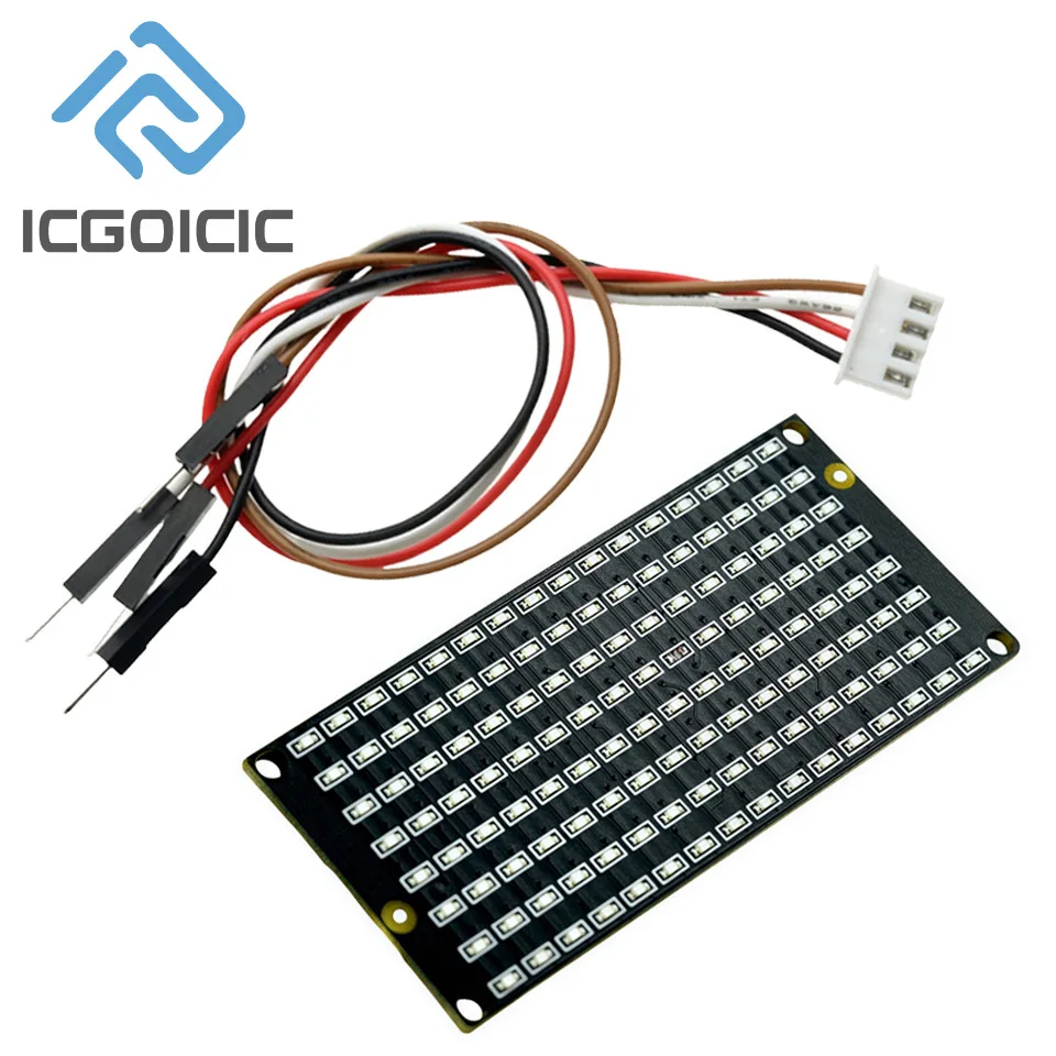 8*16 LED Matrix Display Module – I2C Interface, 3.3V~5V For Arduino, Micro:bit & Raspberry Pi DIY Projects