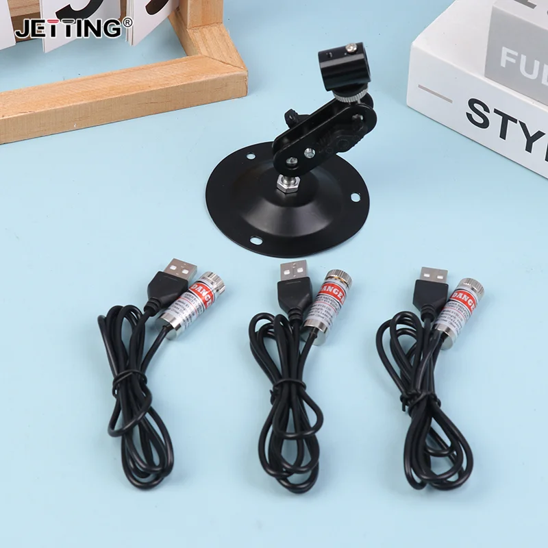 12mm Adjustable Focus Red Diode Industrial Laser Module Positioning Copper Head With USB Line 650nm Dot Line Cross