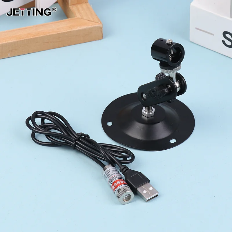 12mm Adjustable Focus Red Diode Industrial Laser Module Positioning Copper Head With USB Line 650nm Dot Line Cross
