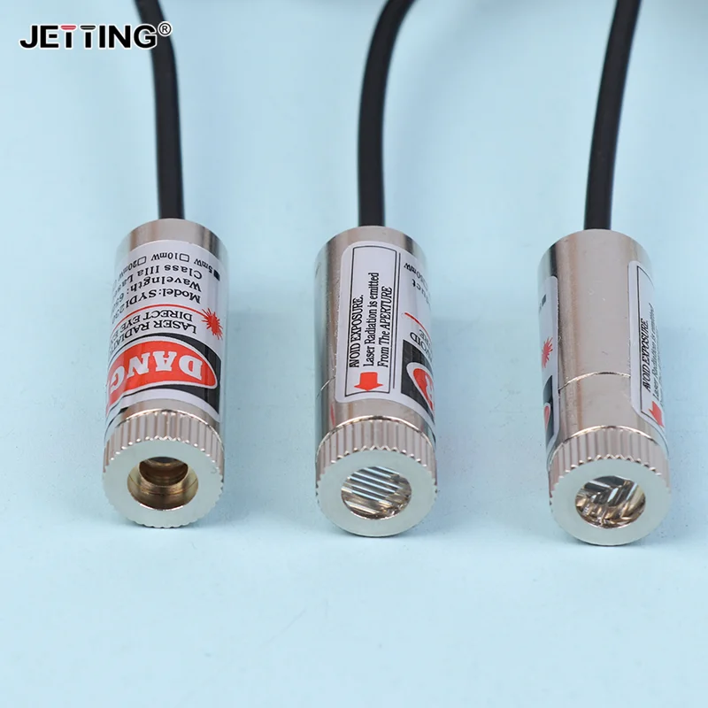 12mm Adjustable Focus Red Diode Industrial Laser Module Positioning Copper Head With USB Line 650nm Dot Line Cross