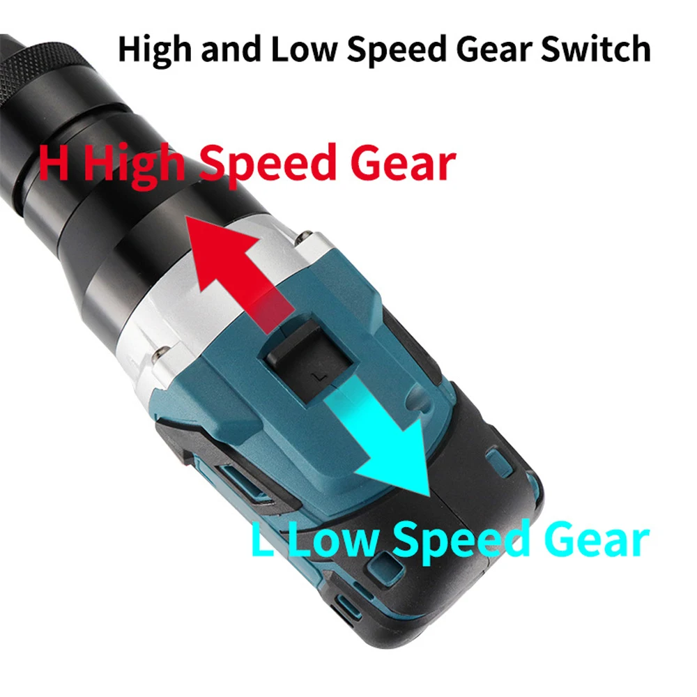 Electric Riveting Gun Brushless Rivet Nut Machine Kit with Riveter Heads Powerful Automatic Electric Riveter Set Riveting Tool