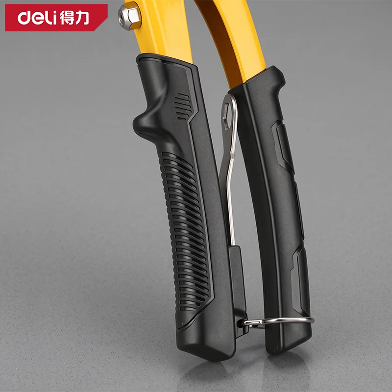 Pop Rivet Gun 20Cr Alloy Steel Jaws Hand Riveter 4 Interchangeable Nozzles 2.4/3.2/4/4.8mm Blind Rivet Tool for Metal Sheet