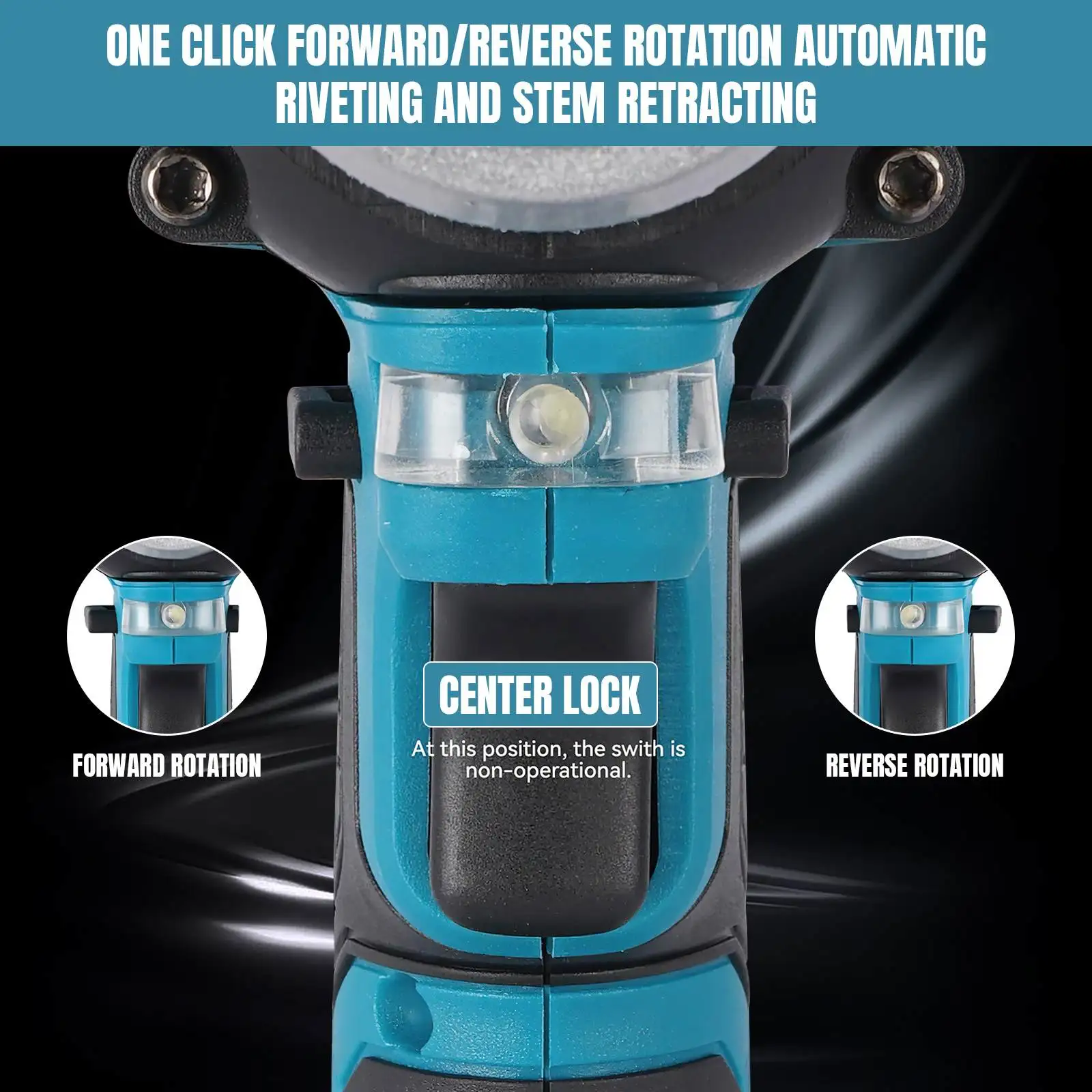 588Nm Brushless Electric Rivet Gun 2.4-5.0mm Rivet Nut Gun Drill Insert Automatic Riveting Tool For Makita 21V Battery