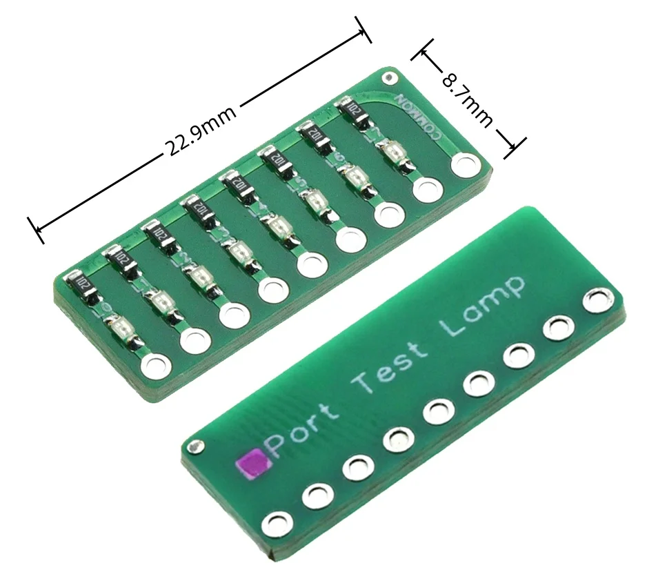 8-segment LED Port Test Lamp Indicator Running Water Port Test Lamp Red, Green And Blue Colors Optional