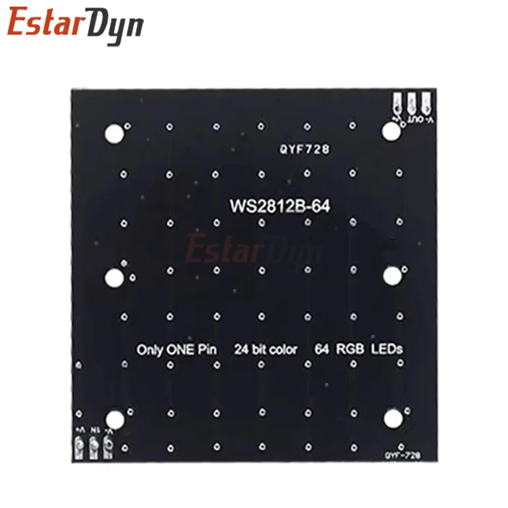 Estardyn WS2812 5050 RGB 8x8 64 LED Matrix Module Individually Addressable Full Color for ESP32 DIY Animations Display