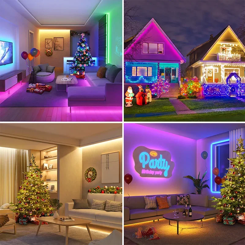 RGB LED Strip Lights USB 5V Flexible Diode Ribbon Bluetooth APP Music Sync for TV Backlight Party Home Decor Lighting