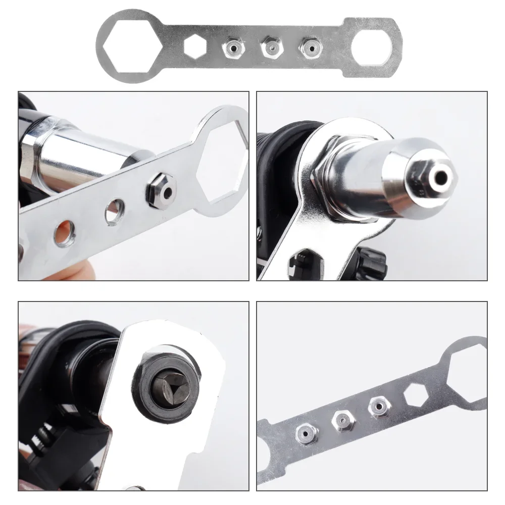 Electric Drill Rivet Gun Adapter Hex Shank Riveting Tool Conversion Head 2.4/3.2/4.0/4.8mm Rivet Nut Gun Converter Connector
