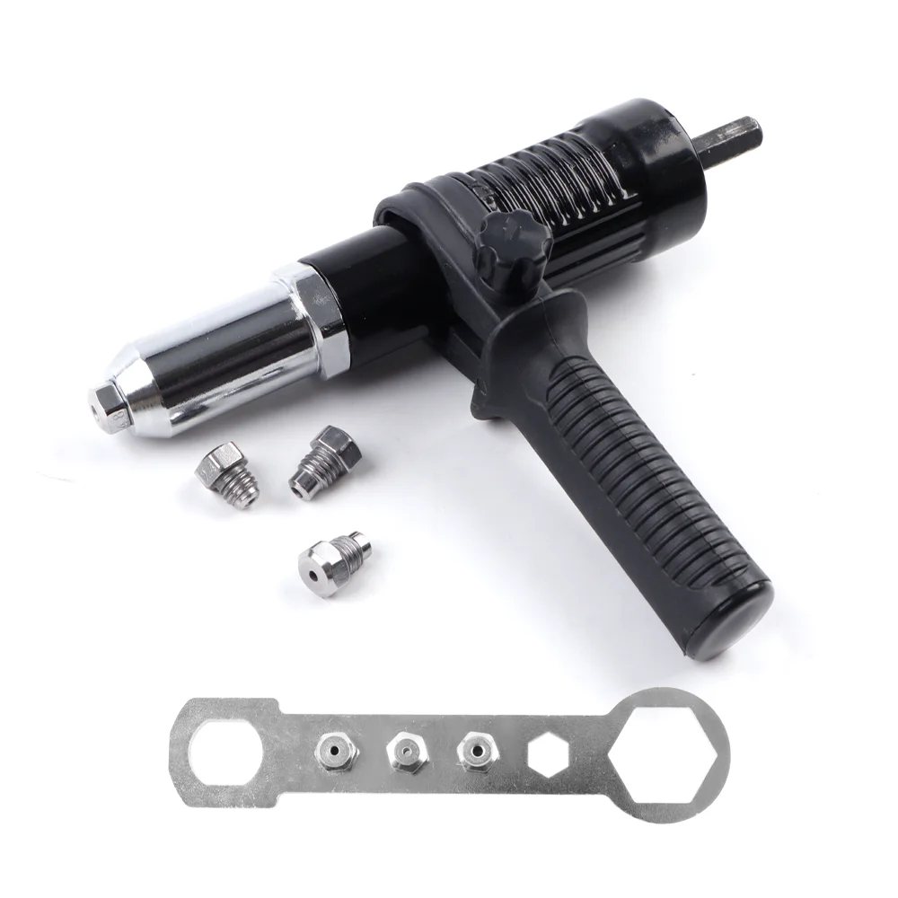 Electric Drill Rivet Gun Adapter Hex Shank Riveting Tool Conversion Head 2.4/3.2/4.0/4.8mm Rivet Nut Gun Converter Connector