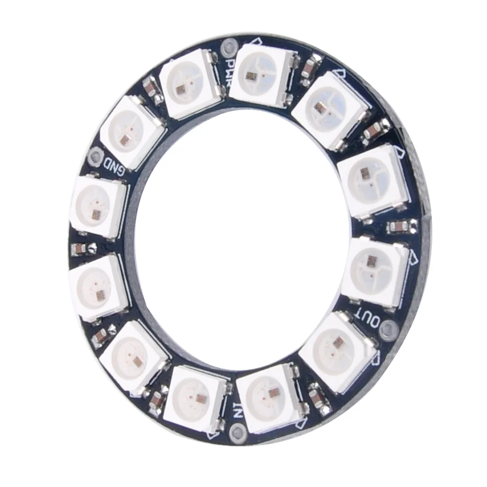 7/12/16/24/60 Bits WS2812B 5050 RGB LED Ring Programmable Lamp Light Arduino/Raspberry Pi Compatible 1/4/8 PCS Optional