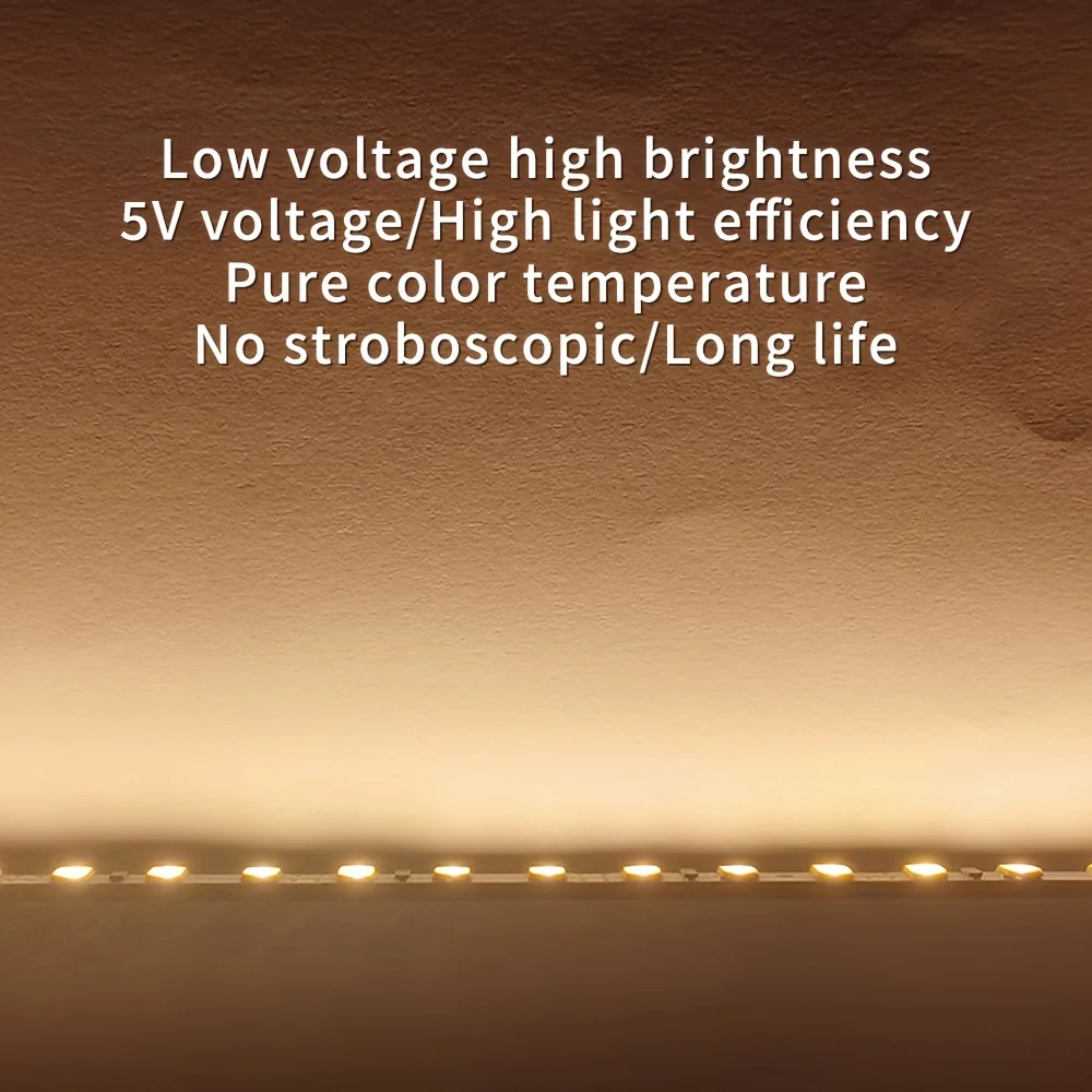 LED Light Strip 2835 Flexible Lighting USB Touch Switch Dimmable Flexible Warm/White Closet LED Strip For Mirror Stair Lighting