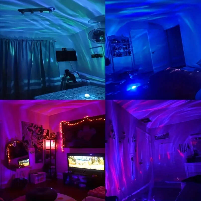 Aurora Borealis Starry Sky Projector LED Galaxy Star Projector Electronic Lights with Remote 7 Lighting Effects Party Decoration
