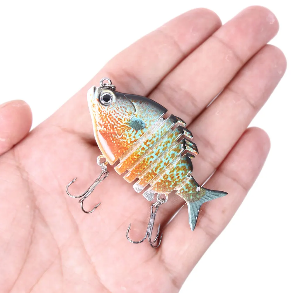 Swimbait Fishing Lures Lifelike Tilapia shape 6.35cm-9.3g Hard Bait 63mm 9.3g Lure With Treble Hook Multi Jointed Lures For Bass