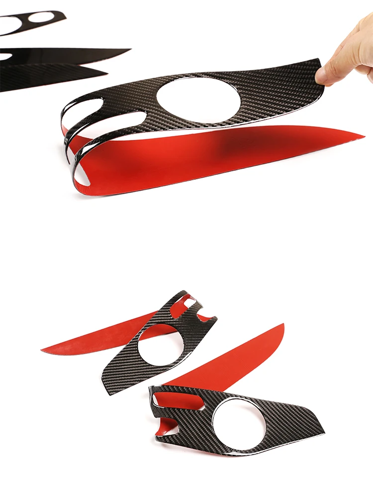 Soft Carbon Fiber For Mercedes Benz C GLC Class W205 2014-2020 Interior Door Decoration Panel Cover Trims Car Accessories