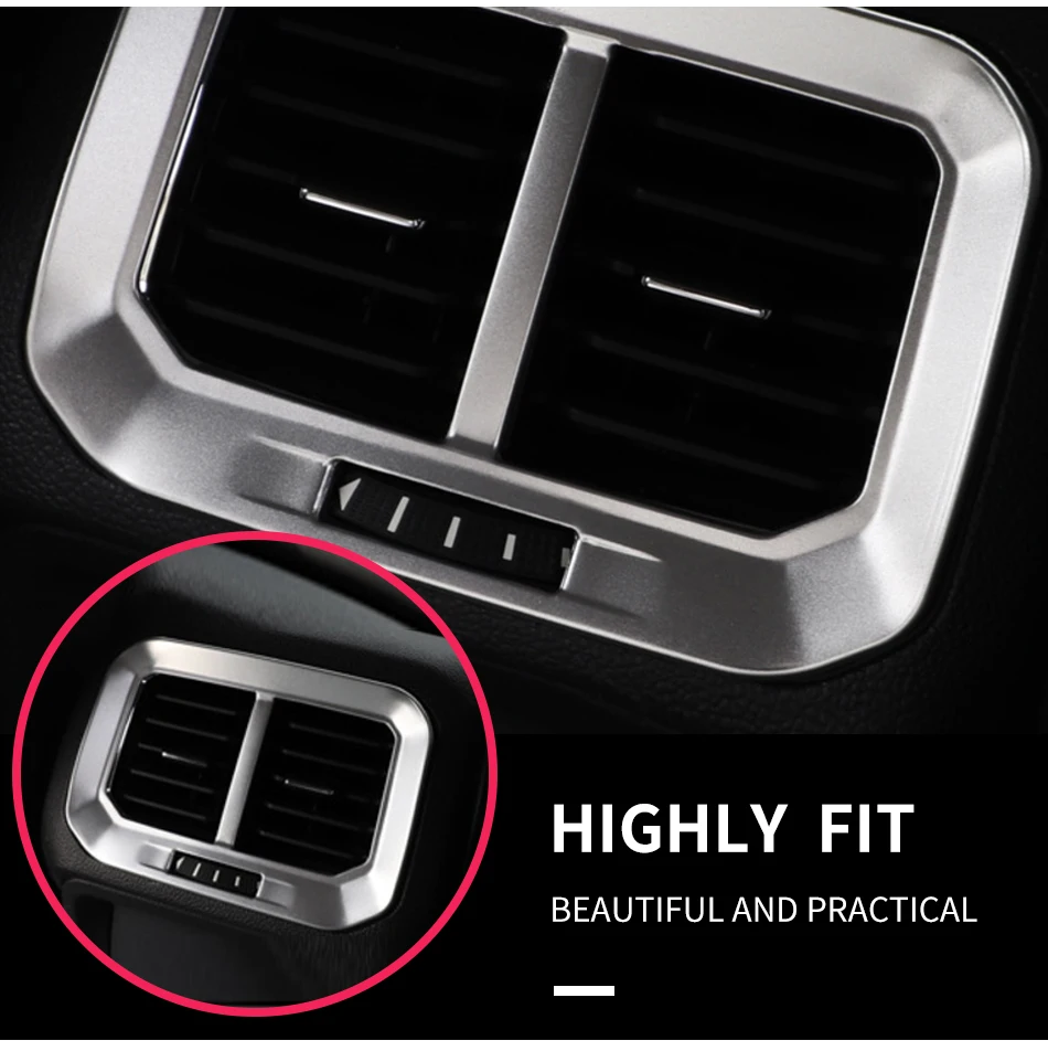 FOAL BURNING Car Cover Rear Trim Air Conditioning Outlet Vent For Volkswagen TiguanL VW Tiguan L MK2 2016 2017 2018 2019 2020