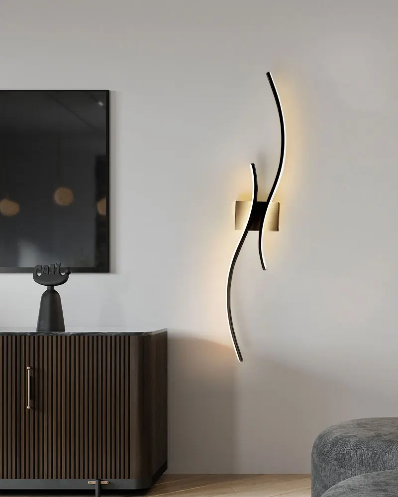 Indoor LED Wall Lamps for Bedside Bedroom Aluminum Nordic LED Wall Lights Wall Sconce Lighting Fixtures for Foyer Kitchen