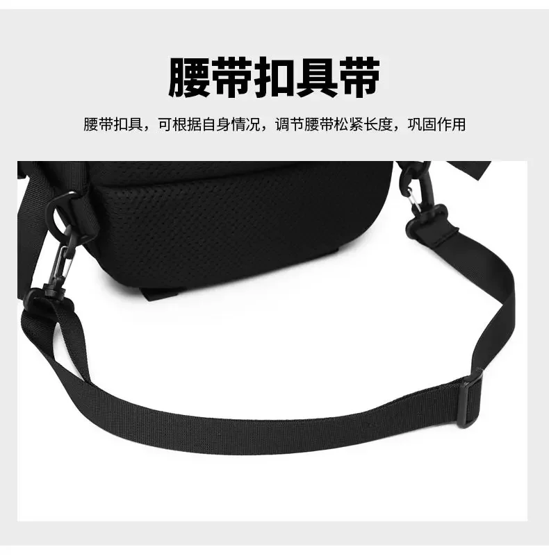Ozuko Cross Shoulder Bag Man Chest Bag Waterproof Tactical Waist Messenger Bag Zipper Fashion Outdoor