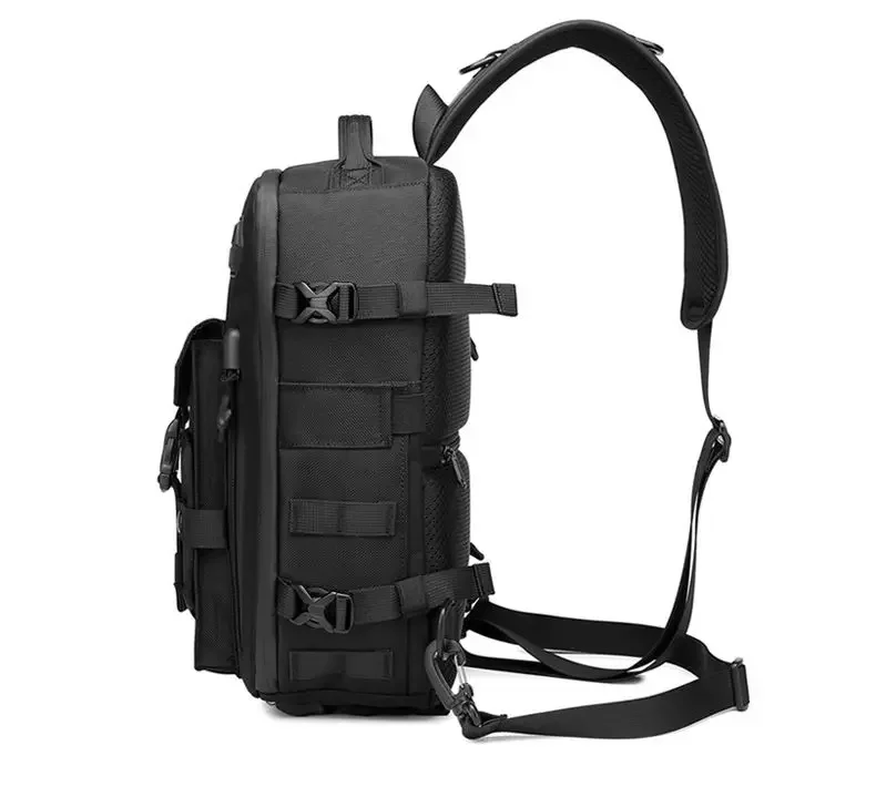Ozuko Cross Shoulder Bag Man Chest Bag Waterproof Tactical Waist Messenger Bag Zipper Fashion Outdoor