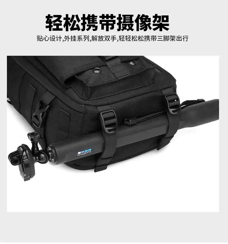 Ozuko Cross Shoulder Bag Man Chest Bag Waterproof Tactical Waist Messenger Bag Zipper Fashion Outdoor