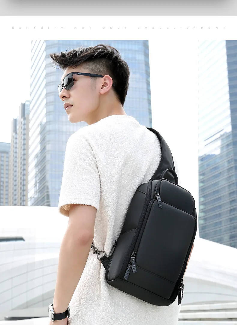 Crossbody Bag for USB Charging Men Shoulder Sports High-quality Messenger Male Waterproof Short Trip Chest Bag Pack Backpacks
