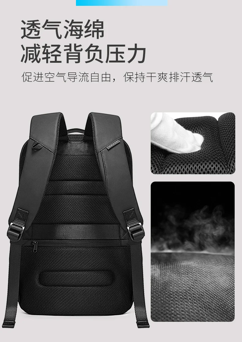 Bange Big Capacity Arrival 15.6 inch Laptop Backpacks Multifunctional with WaterProof Daily Work Business Backpack for Men