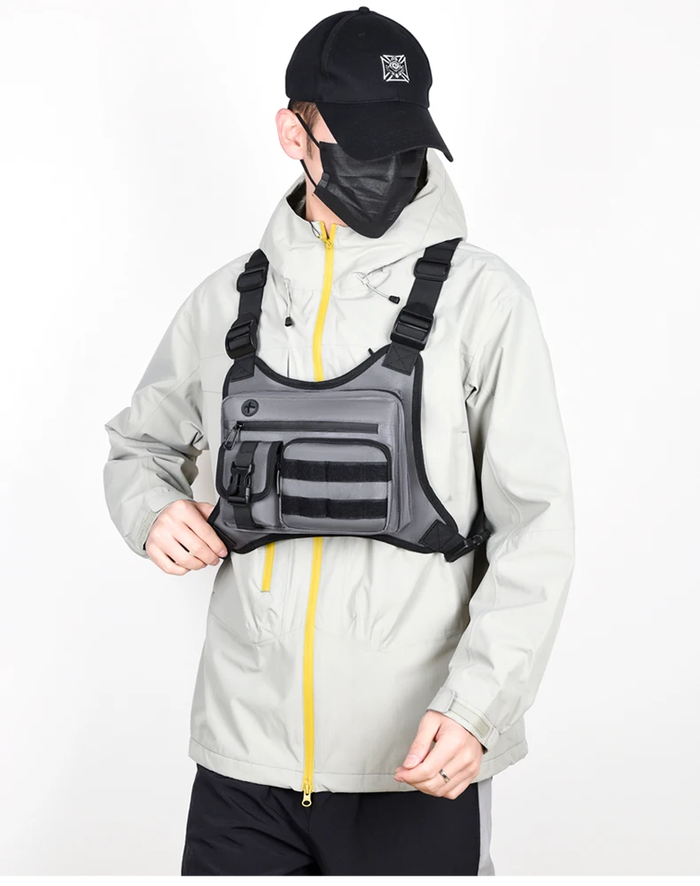 Tactical Men Vest Bag Waist Packs High Quality Waterproof Men Chest Bag Backpack Fashion Trends Men Sling Shoulder Bag Bolsos