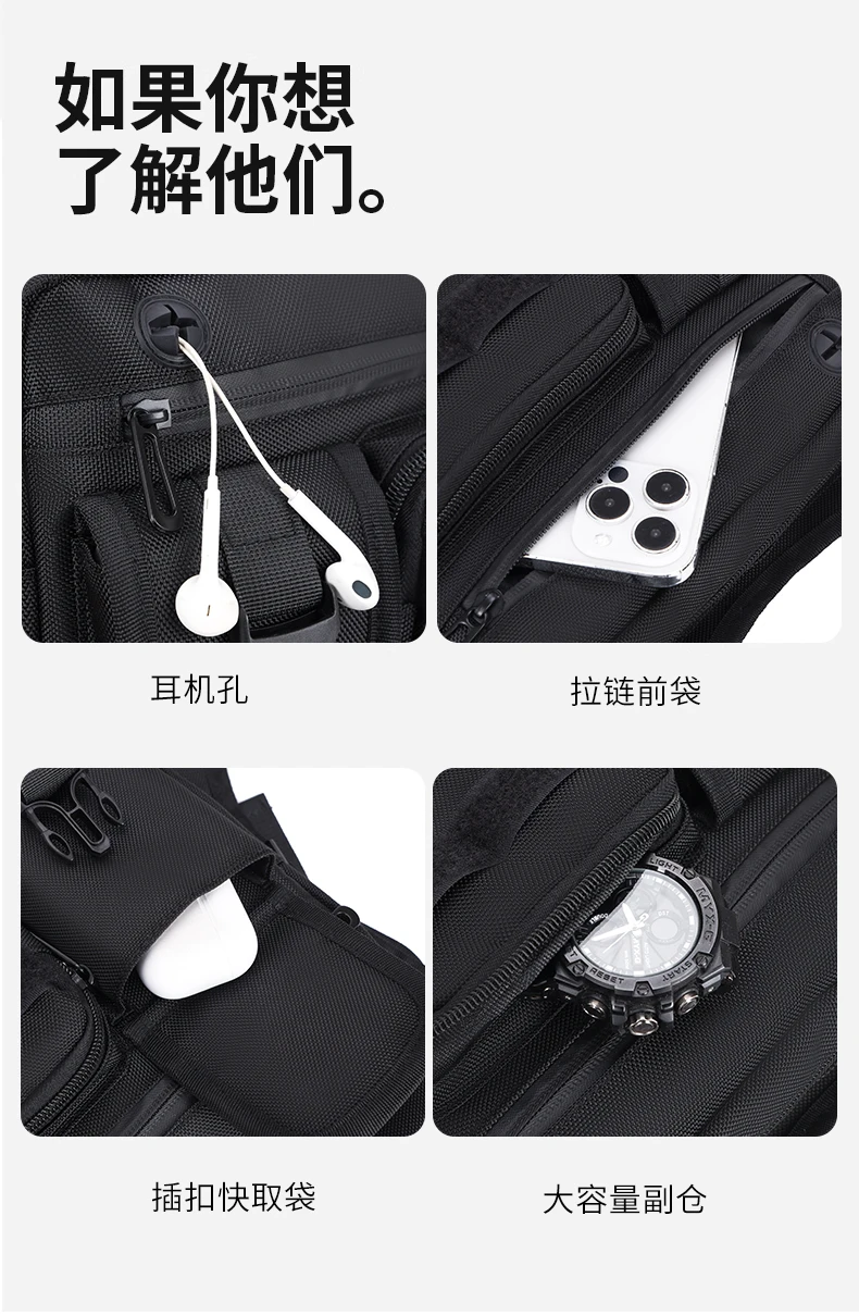 Tactical Men Vest Bag Waist Packs High Quality Waterproof Men Chest Bag Backpack Fashion Trends Men Sling Shoulder Bag Bolsos