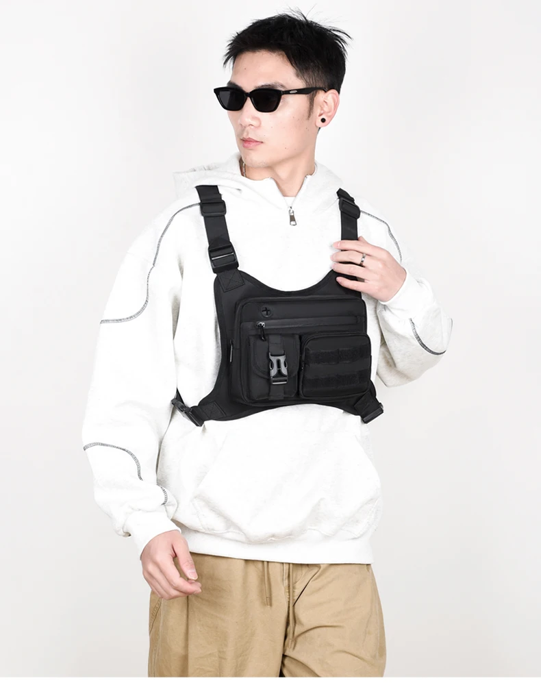 Tactical Men Vest Bag Waist Packs High Quality Waterproof Men Chest Bag Backpack Fashion Trends Men Sling Shoulder Bag Bolsos