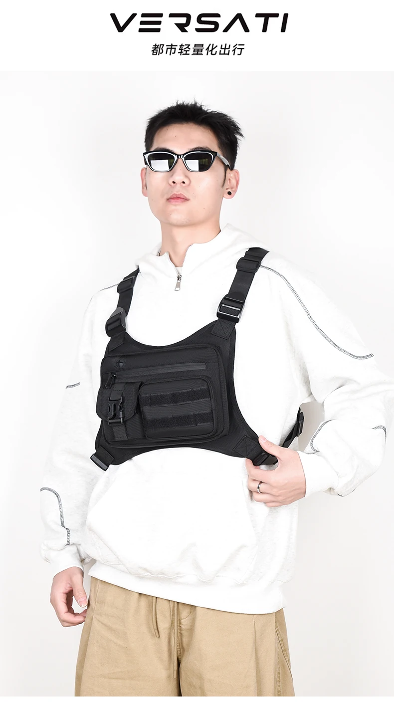 Tactical Men Vest Bag Waist Packs High Quality Waterproof Men Chest Bag Backpack Fashion Trends Men Sling Shoulder Bag Bolsos