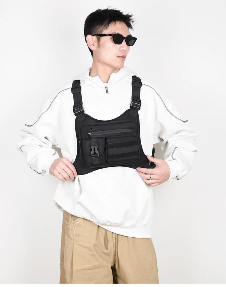 Tactical Men Vest Bag Waist Packs High Quality Waterproof Men Chest Bag Backpack Fashion Trends Men Sling Shoulder Bag Bolsos
