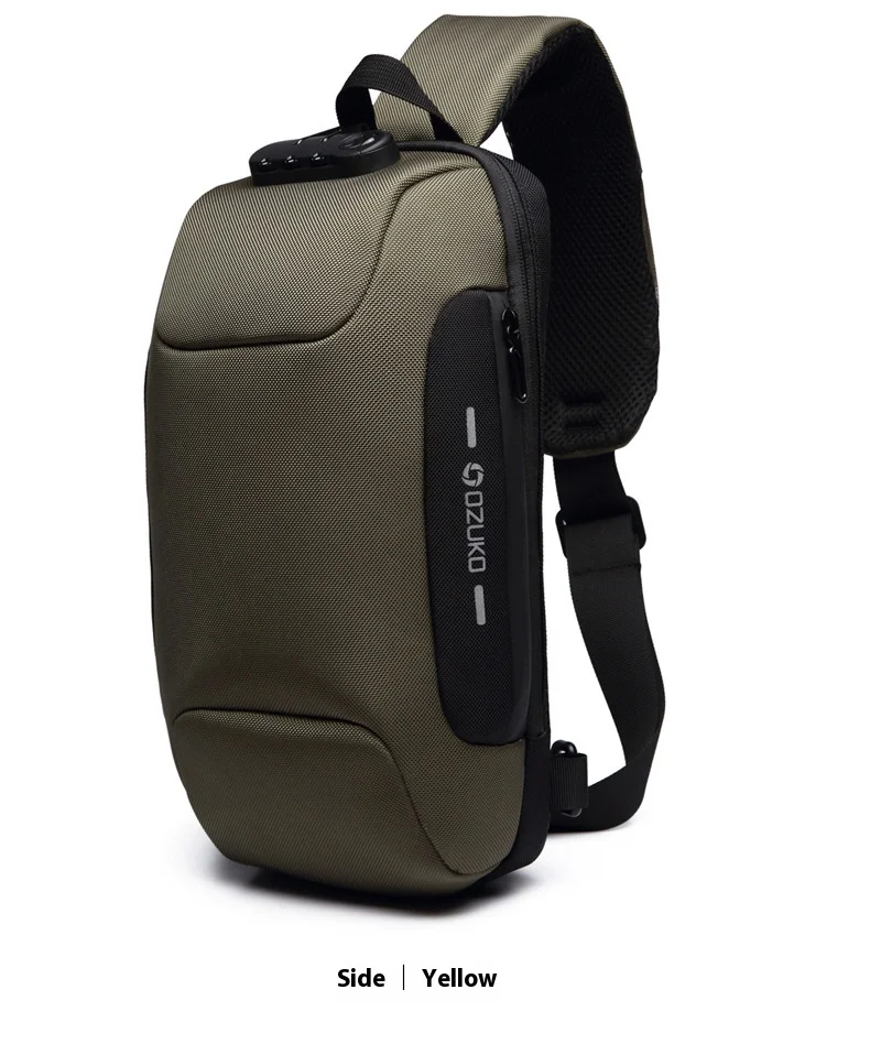 OZUKO Multifunction Crossbody Bag for Men Anti-theft Shoulder Messenger Bags Male Waterproof Short Trip Chest Bag Shoulder New