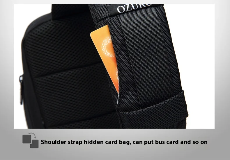 OZUKO Multifunction Crossbody Bag for Men Anti-theft Shoulder Messenger Bags Male Waterproof Short Trip Chest Bag Shoulder New
