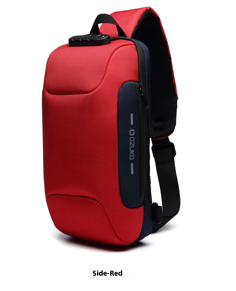 OZUKO Multifunction Crossbody Bag for Men Anti-theft Shoulder Messenger Bags Male Waterproof Short Trip Chest Bag Shoulder New