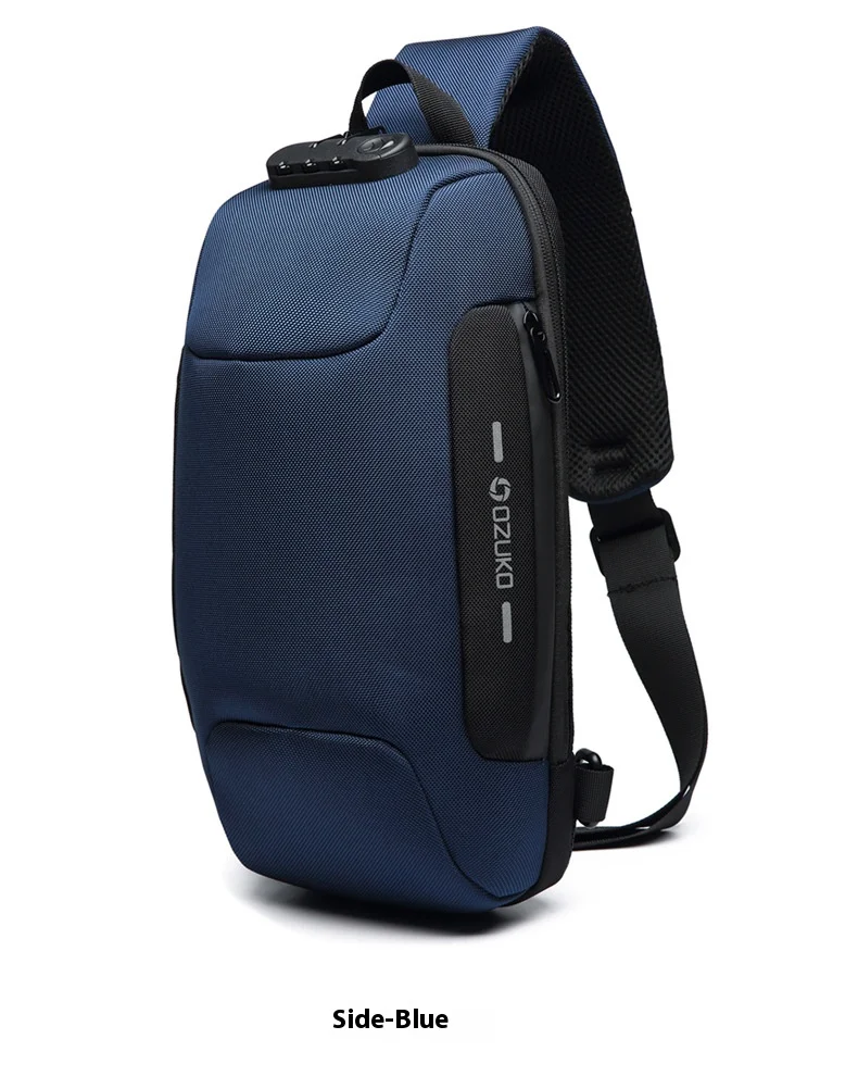 OZUKO Multifunction Crossbody Bag for Men Anti-theft Shoulder Messenger Bags Male Waterproof Short Trip Chest Bag Shoulder New