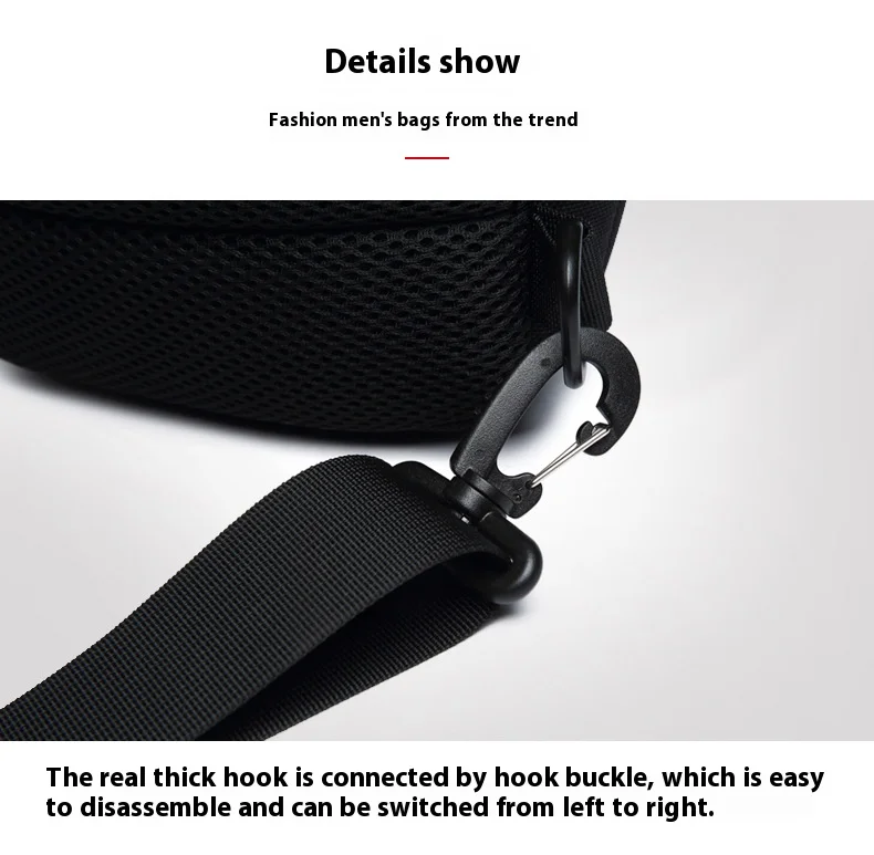 OZUKO Multifunction Crossbody Bag for Men Anti-theft Shoulder Messenger Bags Male Waterproof Short Trip Chest Bag Shoulder New