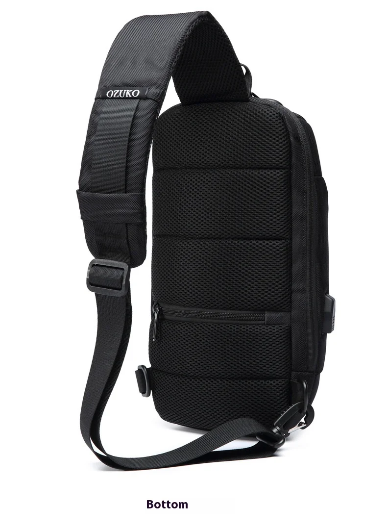 OZUKO Multifunction Crossbody Bag for Men Anti-theft Shoulder Messenger Bags Male Waterproof Short Trip Chest Bag Shoulder New
