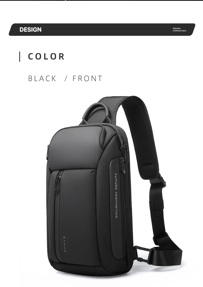 BANGE Oxford Trendy Waterproof Chest Bag Six Trend Colors Fashion Items, Large Capacity Memory for Both Men and Women