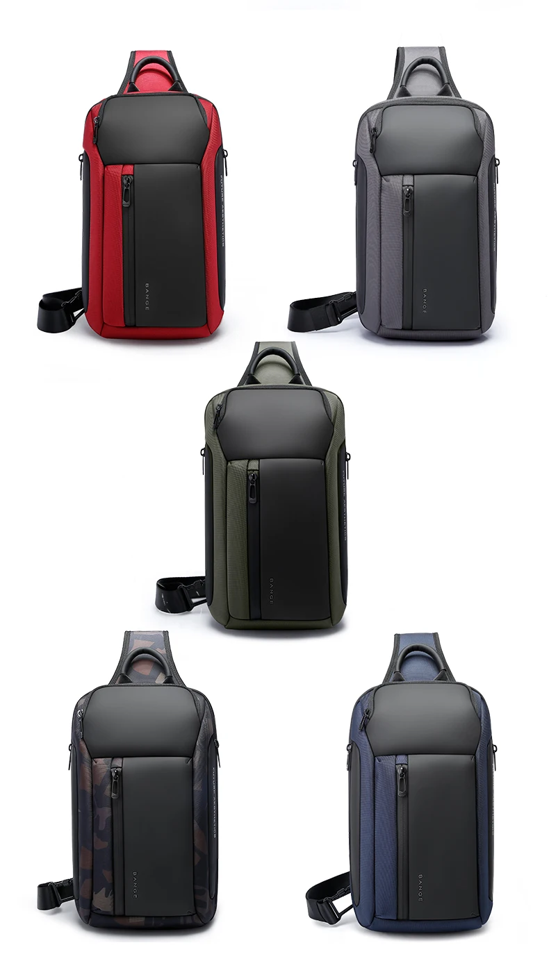 BANGE Oxford Trendy Waterproof Chest Bag Six Trend Colors Fashion Items, Large Capacity Memory for Both Men and Women