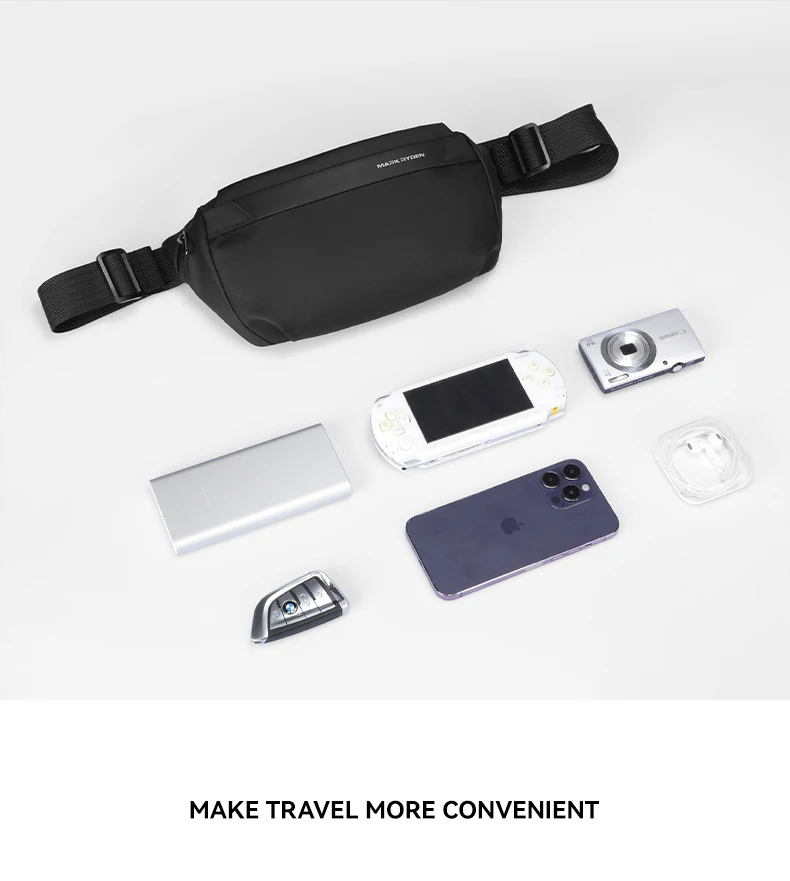 Mark Ryden Men's Chest Bag Business Leisure Multifunctional Sports Cycling Crossbody Bag Single Shoulder Bag Motorcycle Fishing