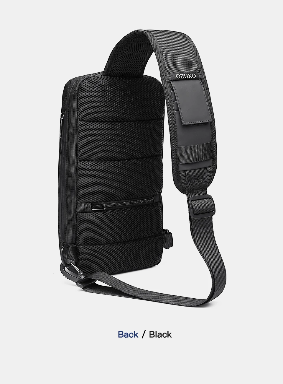 OZUKO Fashion Men Chest Bag Anti Theft Male Sling Messenger Bags Waterproof Male Outdoor Chest Pack Man USB Charge Crossbody Bag
