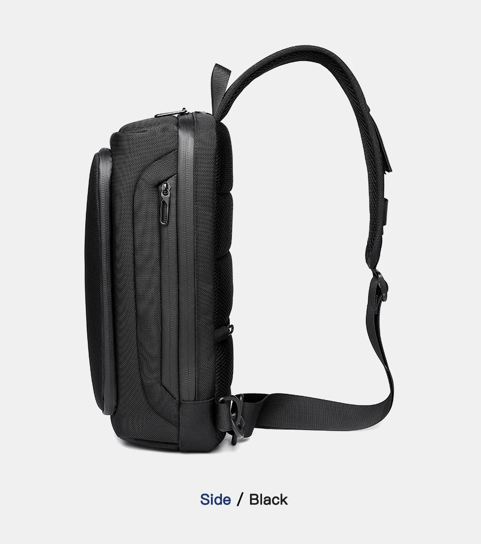 OZUKO Fashion Men Chest Bag Anti Theft Male Sling Messenger Bags Waterproof Male Outdoor Chest Pack Man USB Charge Crossbody Bag